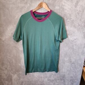 Fabletics Men's Medium Green Active Wear Shirt Nylon Polyester Blend